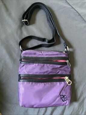 Stone Mountain Accessories Purple Crossbody Shoulder Bag with Black Strap